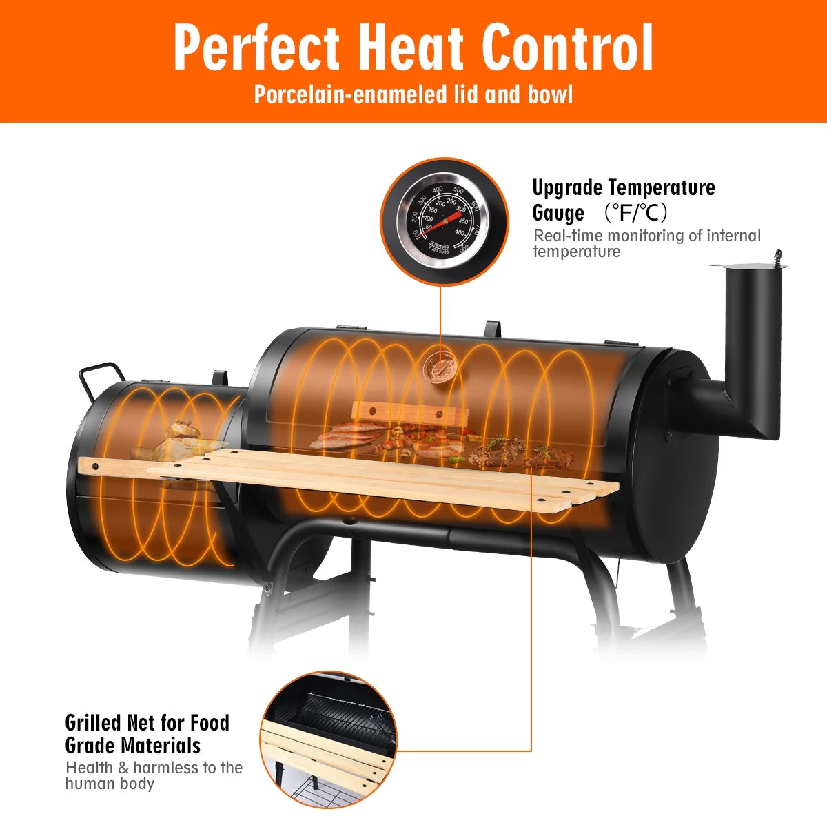 Costway OP2795 Outdoor BBQ Grill Charcoal Barbecue Pit Patio Backyard Meat Cooker Smoker