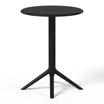 WestinTrends Playa 3-Piece Outdoor Resin Patio Bistro Set with Stackable Patio Dining Chairs, Black