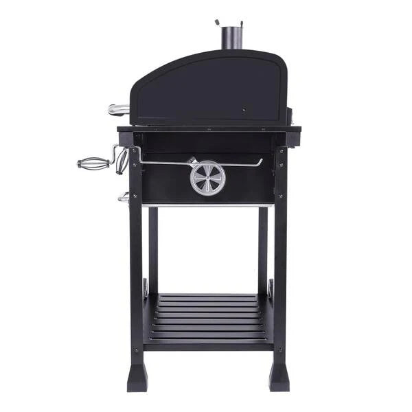 Deluxe 30 in. Charcoal Grill, BBQ Smoker Picnic Camping Patio Backyard Cooking, Black