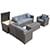 JOIVI 8 Pc Outdoor Patio Sectional Set, Espresso Brown Wicker