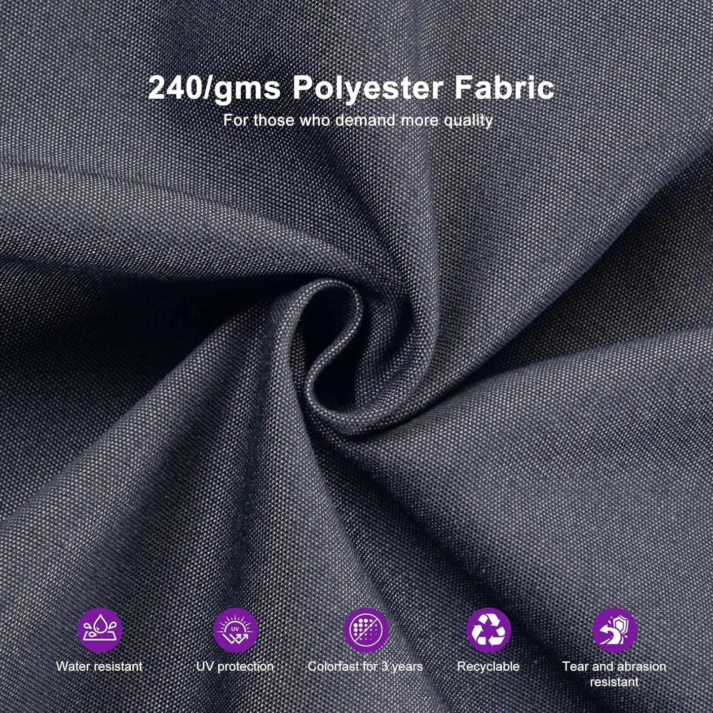 PURPLE LEAF Outdoor Cantilever Umbrella 10' X 13' Rectangle Umbrella Large Patio Umbrella Windproof Heavy Duty Hanging Offset Umbrella for Garden Outdoor Pool, Dark Grey