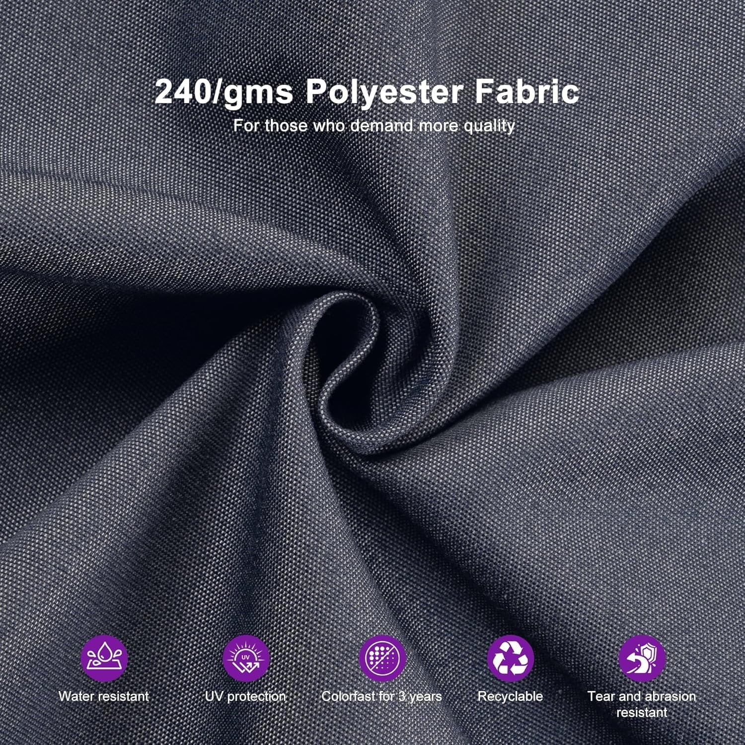 PURPLE LEAF Outdoor Cantilever Umbrella 10' X 13' Rectangle Umbrella Large Patio Umbrella Windproof Heavy Duty Hanging Offset Umbrella for Garden Outdoor Pool, Dark Grey
