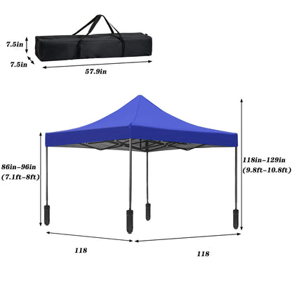 CL.HPAHKL 10' x 10' Outdoor Pop Up Canopy Tent with Wheeled Bag, Outdoor Shade Tent for Party One Push Patio Tent Canopy Instant Slant Leg Conopy for Backyard Outdoor Patio and Lawn
