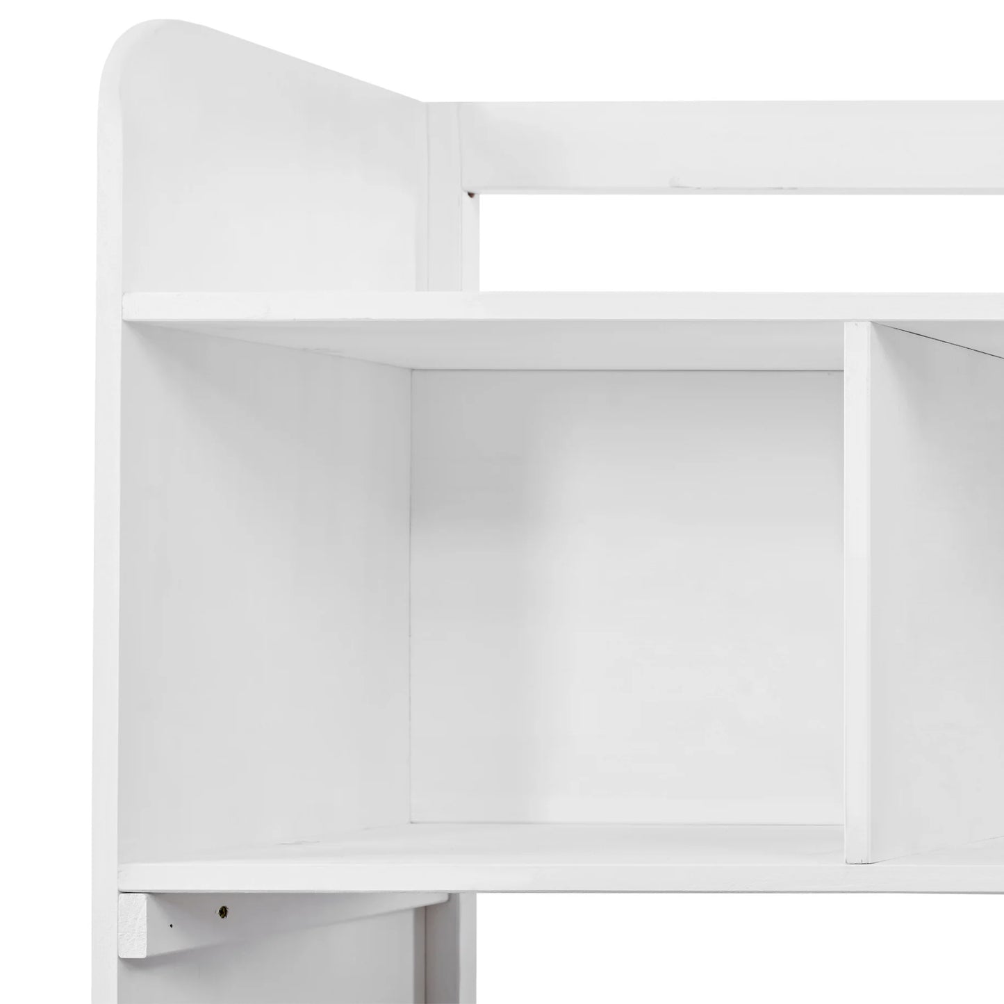 Garden Potting Bench Table with Hutch, Patio Storage Workstation with Adjustable Shelves, 1 Drawer, 2 Cabinets and 3 Side Hooks for Mudroom, Doorway, White
