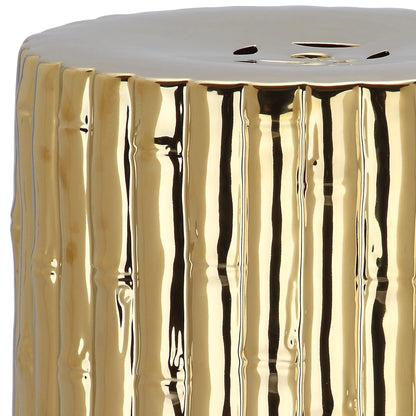 Safavieh Bamboo Texture Indoor/Outdoor Garden Patio Stool, White