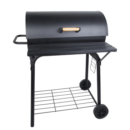 Uten Charcoal Grill Outdoor BBQ Smoker Picnic Camping Patio Backyard Cooking, Black