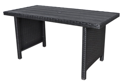 Better Homes & Gardens Brookbury 5-Piece Outdoor Wicker Patio Sectional Dining Set - Black