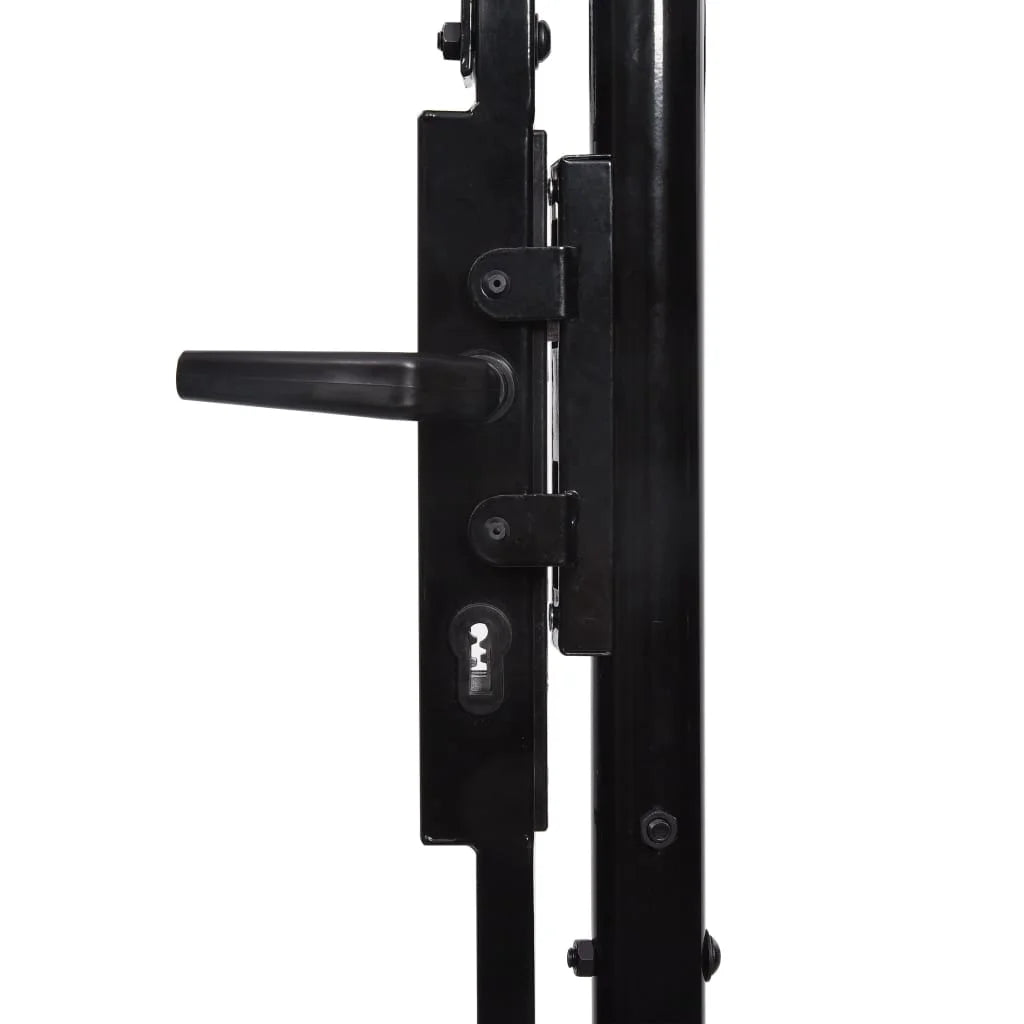 VidaXL Multi Sizes Double Door Fence Gate with Spear Top Outdoor Patio Barrier