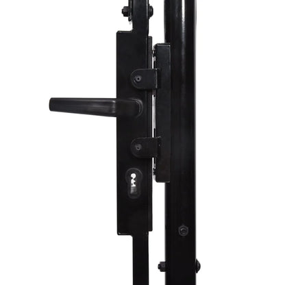 VidaXL Multi Sizes Double Door Fence Gate with Spear Top Outdoor Patio Barrier
