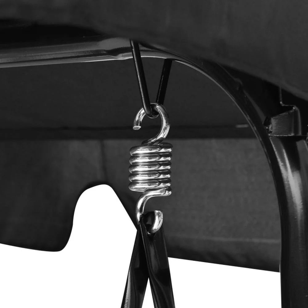 Kadyn Patio Swings for Porch,Comfortable Porch Swings,Loveseat Cushioned Patio Steel Frame Swing Glider -Black