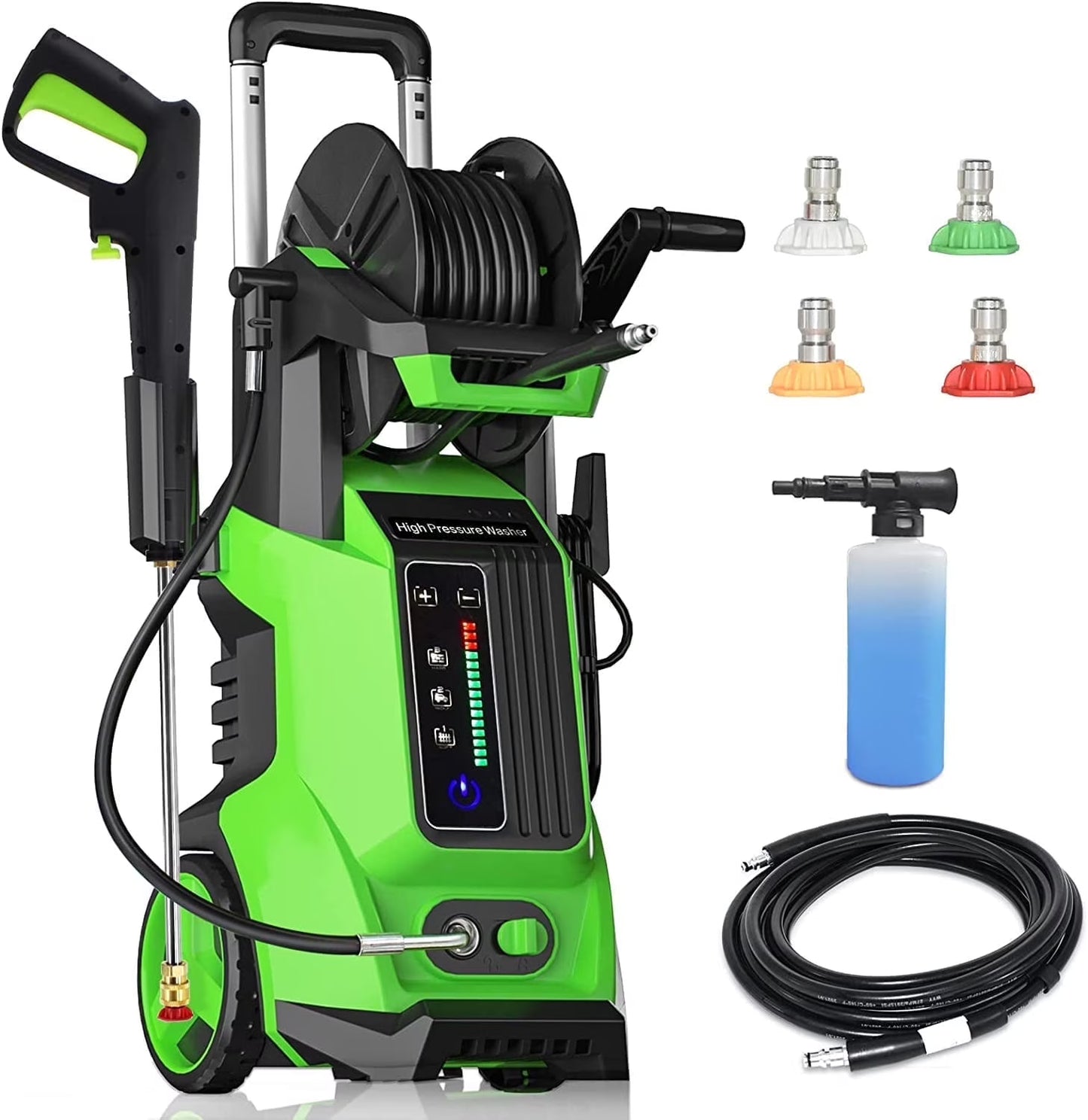Electric Pressure Washer 5000PSI-Max 3.2GPM Electric Power Washer with Touch Screen 3 Levels of Adjustment Effortlessly Car Water Washer for Home Patio