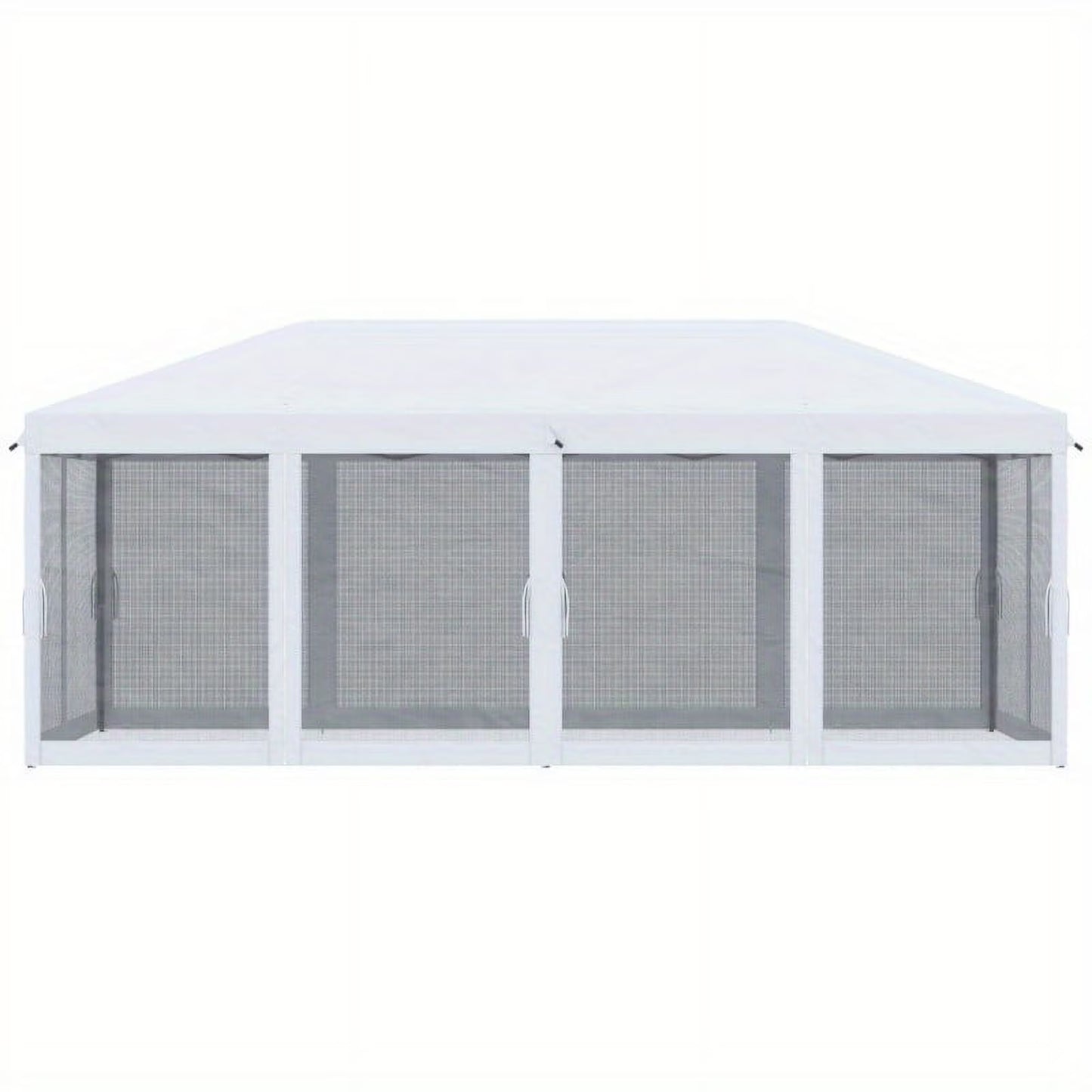 Zateety 10' X 20' Pop Up Canopy Tent with Netting, Heavy Duty Instant Sun Shelter, Large Tents for Parties with Carry Bag for Outdoor, Garden, Patio, Cream White