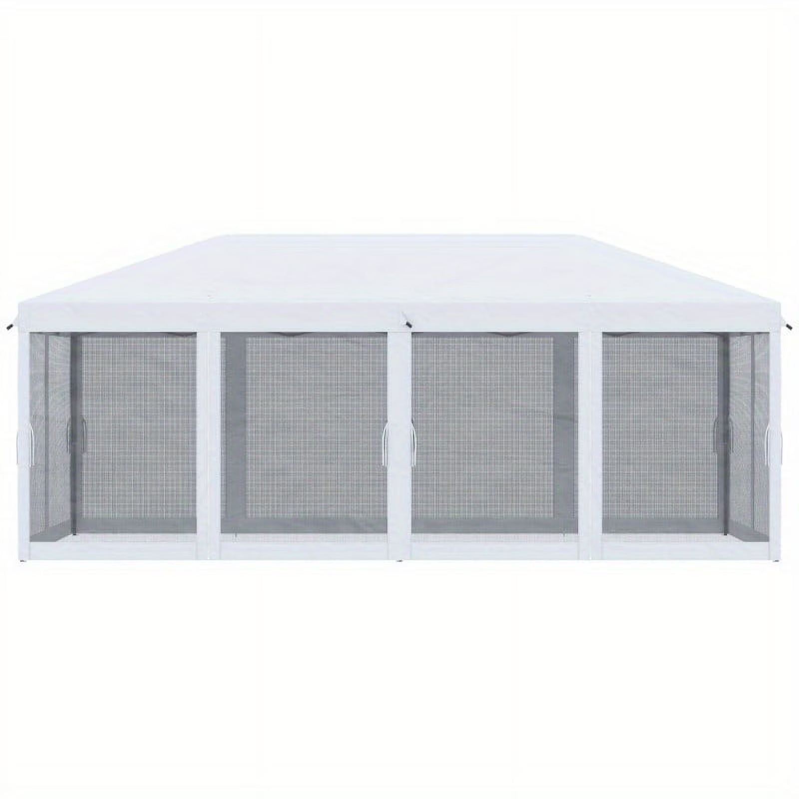 Zateety 10' X 20' Pop Up Canopy Tent with Netting, Heavy Duty Instant Sun Shelter, Large Tents for Parties with Carry Bag for Outdoor, Garden, Patio, Cream White