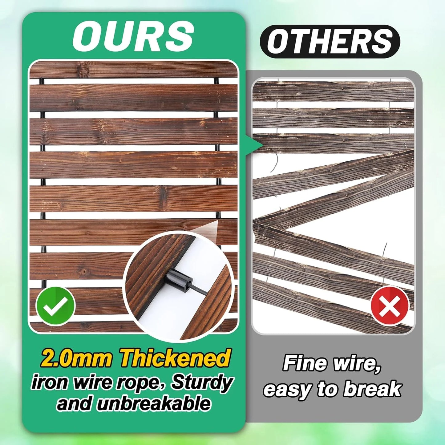 8.2 Ft Wooden Garden Pathway - Weather Resistant Carbonized Pine Roll Out Decorative Walkway, Boardwalk Pathway Pavers for Outside Stepping Stones Outdoor Patio Beach Pool Backyard, Brown