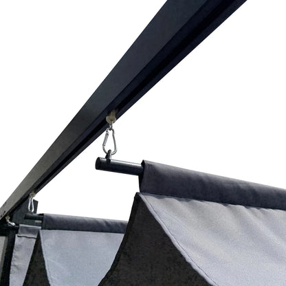 Outdoor Patio Pergola Replacement Canopy Top Cover Gazebo Replacement Shade Cover (Gray-for 13x10 Ft Pergola Frame)