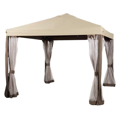 ABBA Patio 10x10 Gazebo Replacement Canopy - RipLock 500 Top Cover Beige