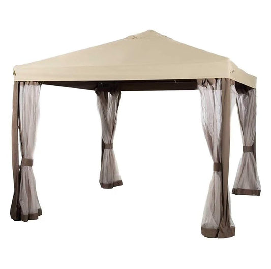 ABBA Patio 10x10 Gazebo Replacement Canopy - RipLock 500 Top Cover Beige