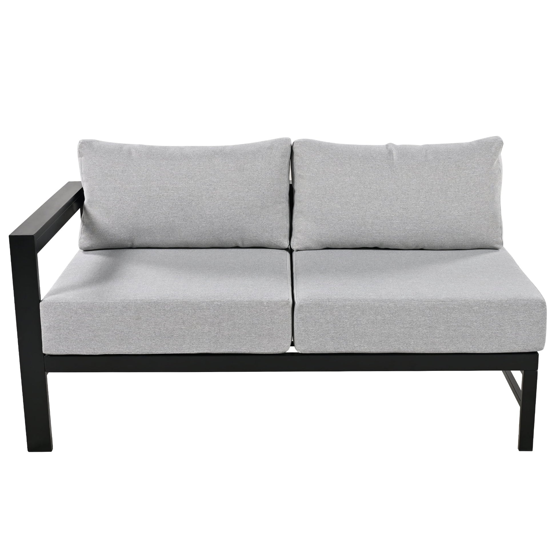 Furvclv 115.7in Modern Outdoor Sectional Sofa, 6 Seater Patio Conversation Couch Sets, U-Shaped Chaise Lounge Couch, Convertible Sofa Set For Outdoor Garden Porch
