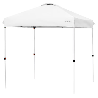Patiojoy 6.6 x 6.6 Pop-up Canopy Tent Outdoor Camping Sun Shelter w/Portable Roller Bag & 4 Weight Bags Blue