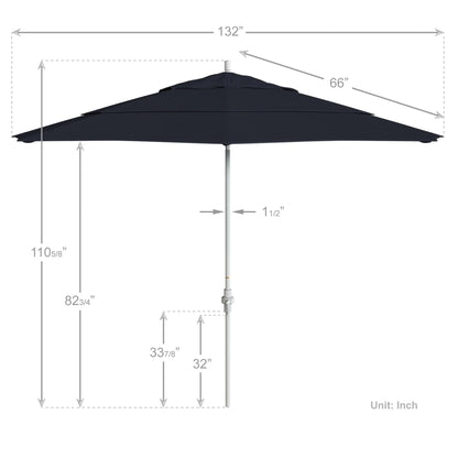 California Umbrella 11' Patio Umbrella in Spectrum Indigo