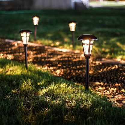 GIGALUMI Solar Pathway Lights Outdoor, 6 Pack Super Bright High Lumen Solar Powered LED Garden Lights for Lawn, Patio, Yard