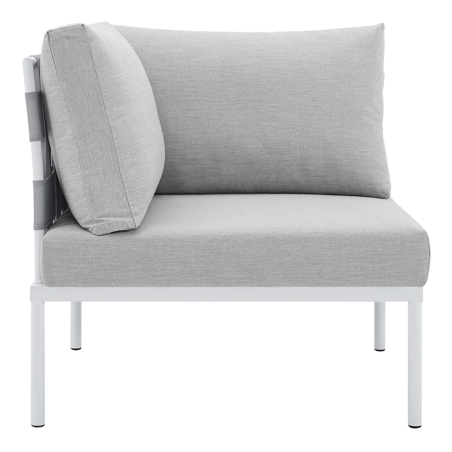 Modway Harmony 7-Piece Sunbrella® Outdoor Patio Aluminum Sectional Sofa Set in Gray Gray