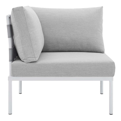 Modway Harmony 7-Piece Sunbrella® Outdoor Patio Aluminum Sectional Sofa Set in Gray Gray