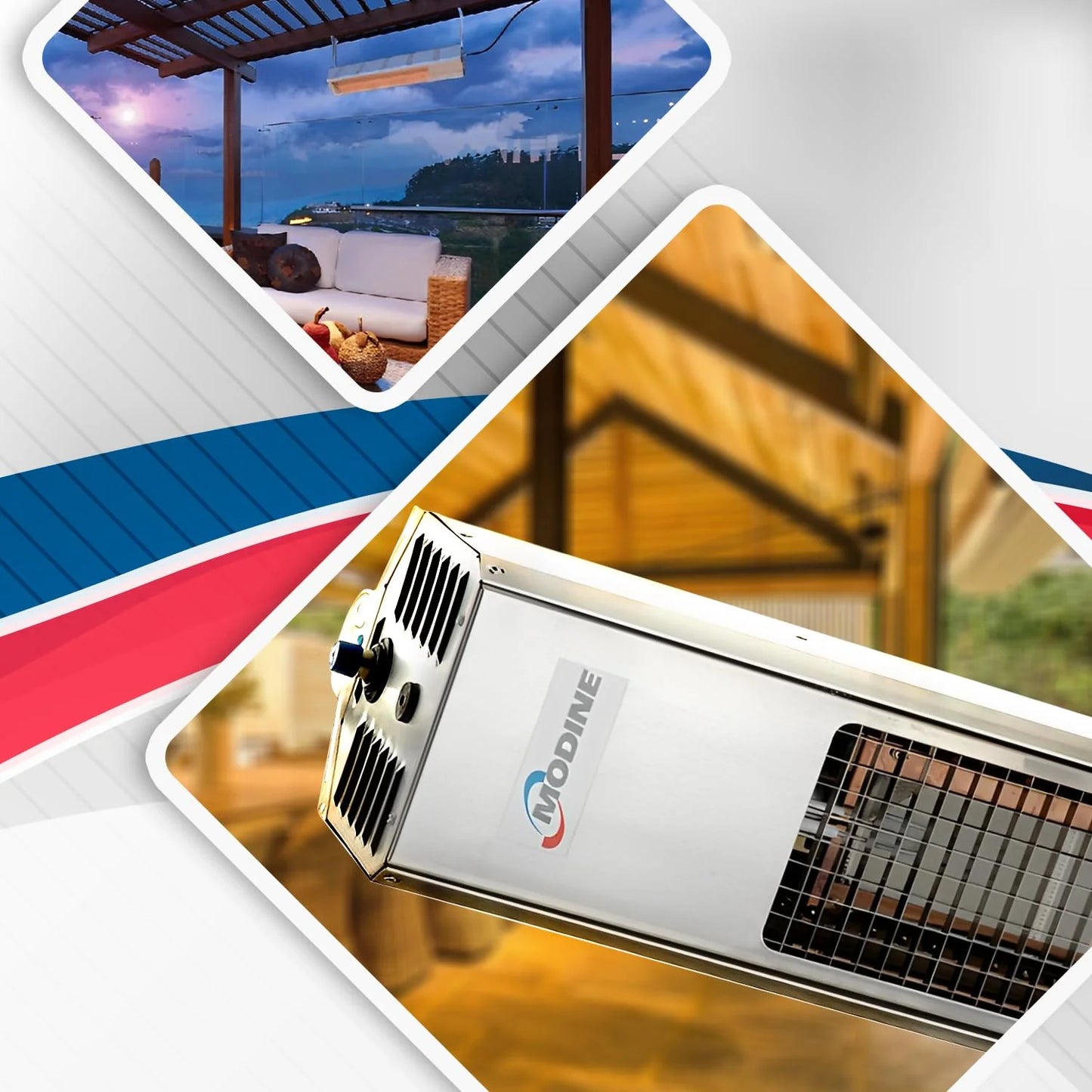Modine Electric Outdoor Heaters Patio OHP 31,000 BTU | Natural Gas Space Heater Outdoor Use, Workshop, Garage, Deck, Seating Areas, Residential or Commercial Establishments