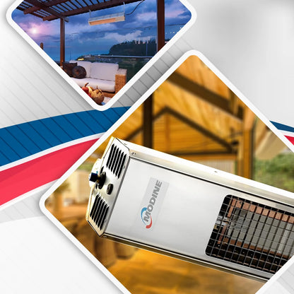 Modine Electric Outdoor Heaters Patio OHP 31,000 BTU | Natural Gas Space Heater Outdoor Use, Workshop, Garage, Deck, Seating Areas, Residential or Commercial Establishments