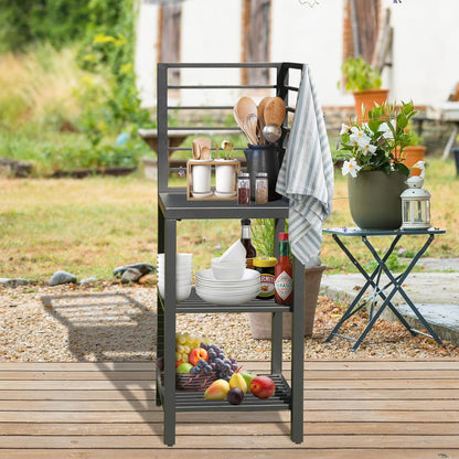 Domi Outdoor Kitchen Series 5-Piece Modular Outdoor Kitchen, Aluminum Storage Islands Sink Table, Corner Bar Cabinet Grill Storage Cabinet with Protective Cover, Outdoor Kitchen for Deck, Patio, Backy