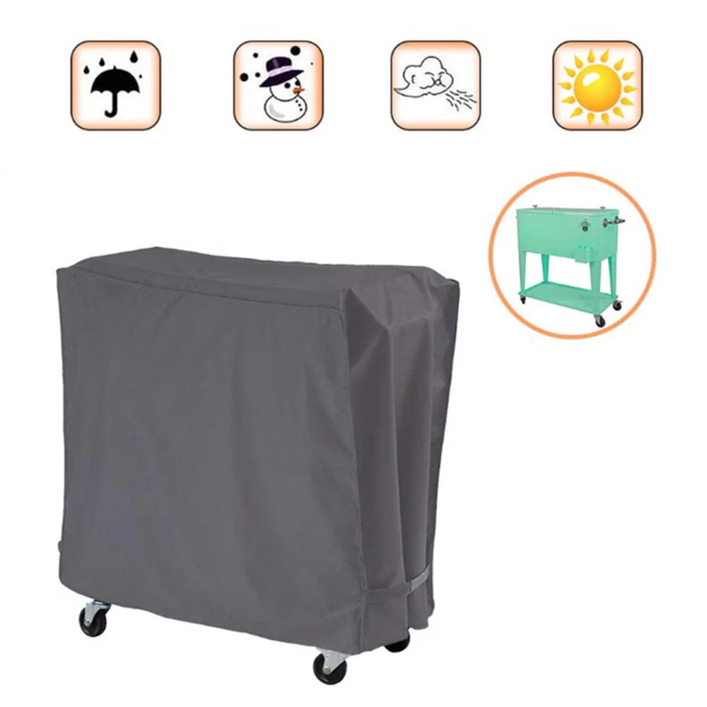 Suyin Patio Cooler Cart Cover , Fits Most 80 Quart Rolling Cooler Cart Cover, Outdoor Beverage Cart Ice Chest Protective Covers