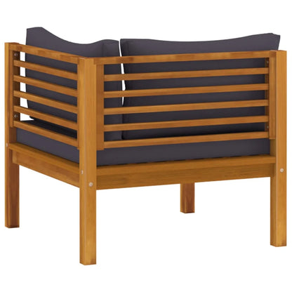 vidaXL 3-Seater Patio Sofa with Cushion Solid Acacia Wood