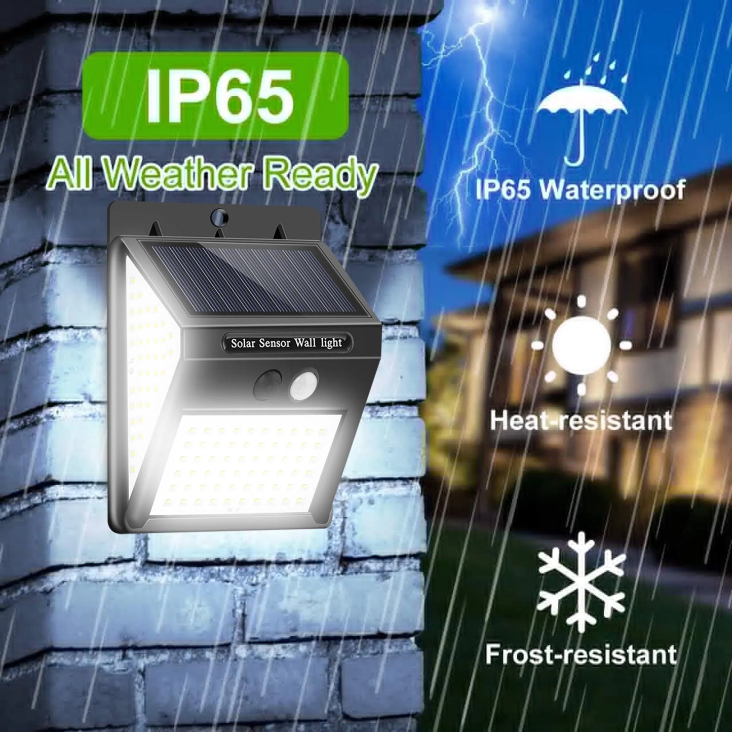 Exgreem Outdoor Wall Light Solar , 3 Modes Solar Motion Sensor Lights for Porch Garden, Patio, 6 Packs