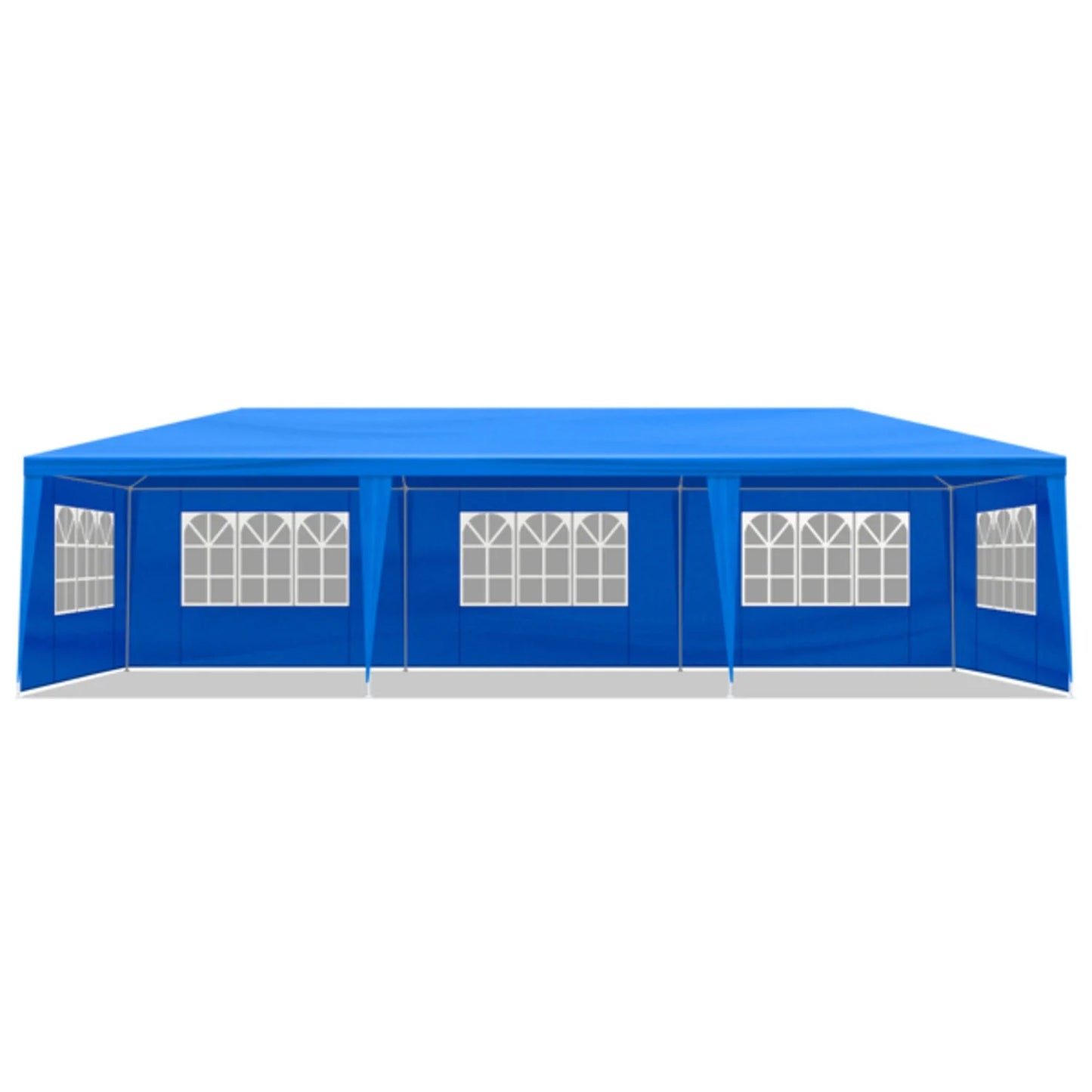 10'x30' Outdoor Party Tent With 8 Removable Sidewalls Canopy Blue Waterproof Shelters Gazebo For BBQ Birthday Party Wedding Events Backyard Garden And Patio