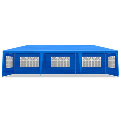 10'x30' Outdoor Party Tent With 8 Removable Sidewalls Canopy Blue Waterproof Shelters Gazebo For BBQ Birthday Party Wedding Events Backyard Garden And Patio