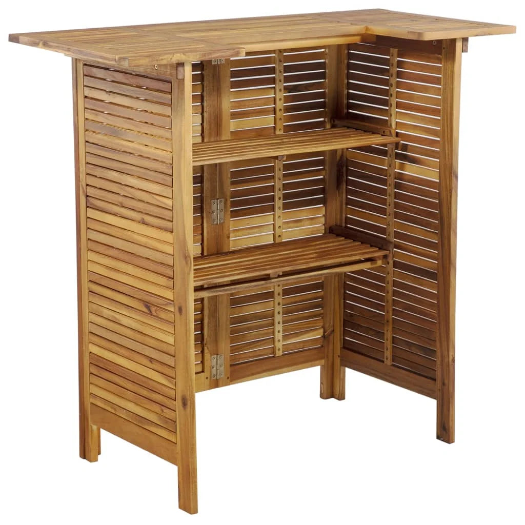 vidaXL 3 Piece Patio Bar Set Solid Wood Acacia