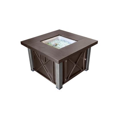 AZ Patio Heaters Outdoor Fire Pit in Hammered Bronze and Stainless Steel