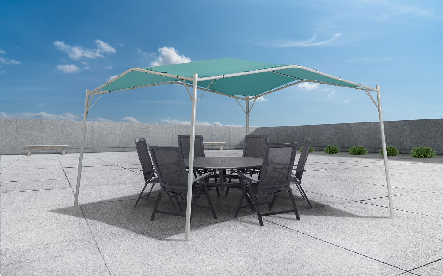 ShelterLogic Monterey 12x12 Canopy Gazebo Portable Shade Solution Backyards, Patios, Pools, Cream