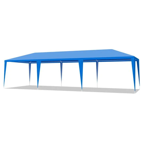 10'x30' Blue Outdoor Party Tent with 8 Removable Sidewalls - Waterproof Canopy Sturdy Frame Patio Wedding Gazebo for Outdoor Events Gatherings Backyard Celebrations