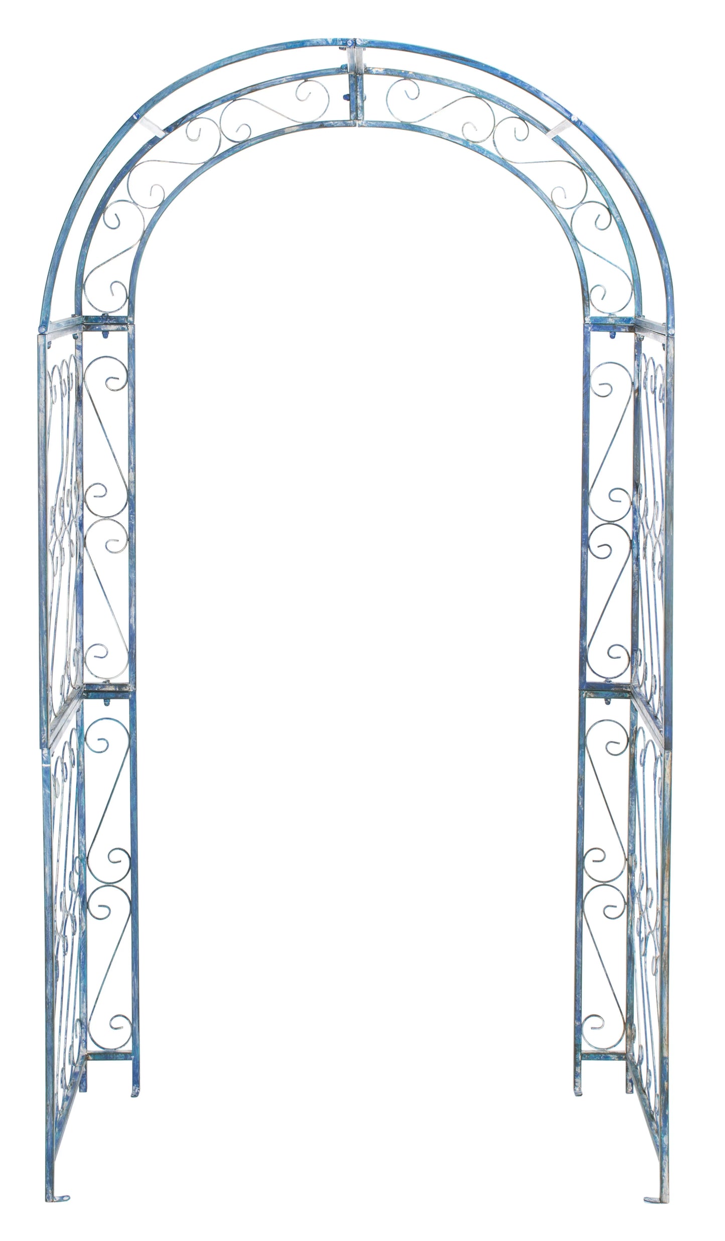 SAFAVIEH Pagan Outdoor Patio Trellis Arch, Antique Blue