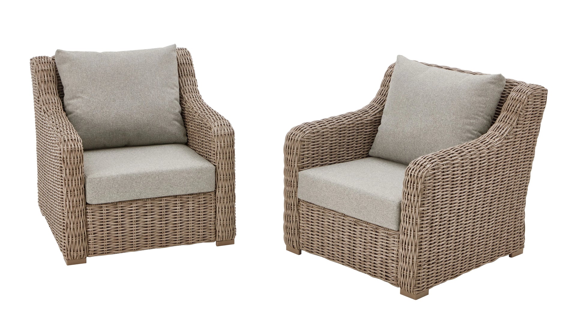 Better Homes & Gardens Bellamy 2-Pack Outdoor Wicker Club Lounge Patio Chairs, Dark Brown