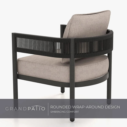 Grand Patio 5-Piece Outdoor Wicker Conversation Set, Beige