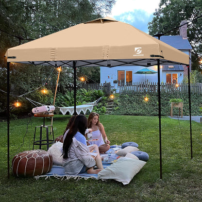 Waterproof for Exterior Garden Patio Camping Sun Shade(Top Only) (Khaki 10x10 Pop Up Canopy Replacement Top Cover with Air Vent for Straight Leg Canopy Tent, 1) | Large Capacity