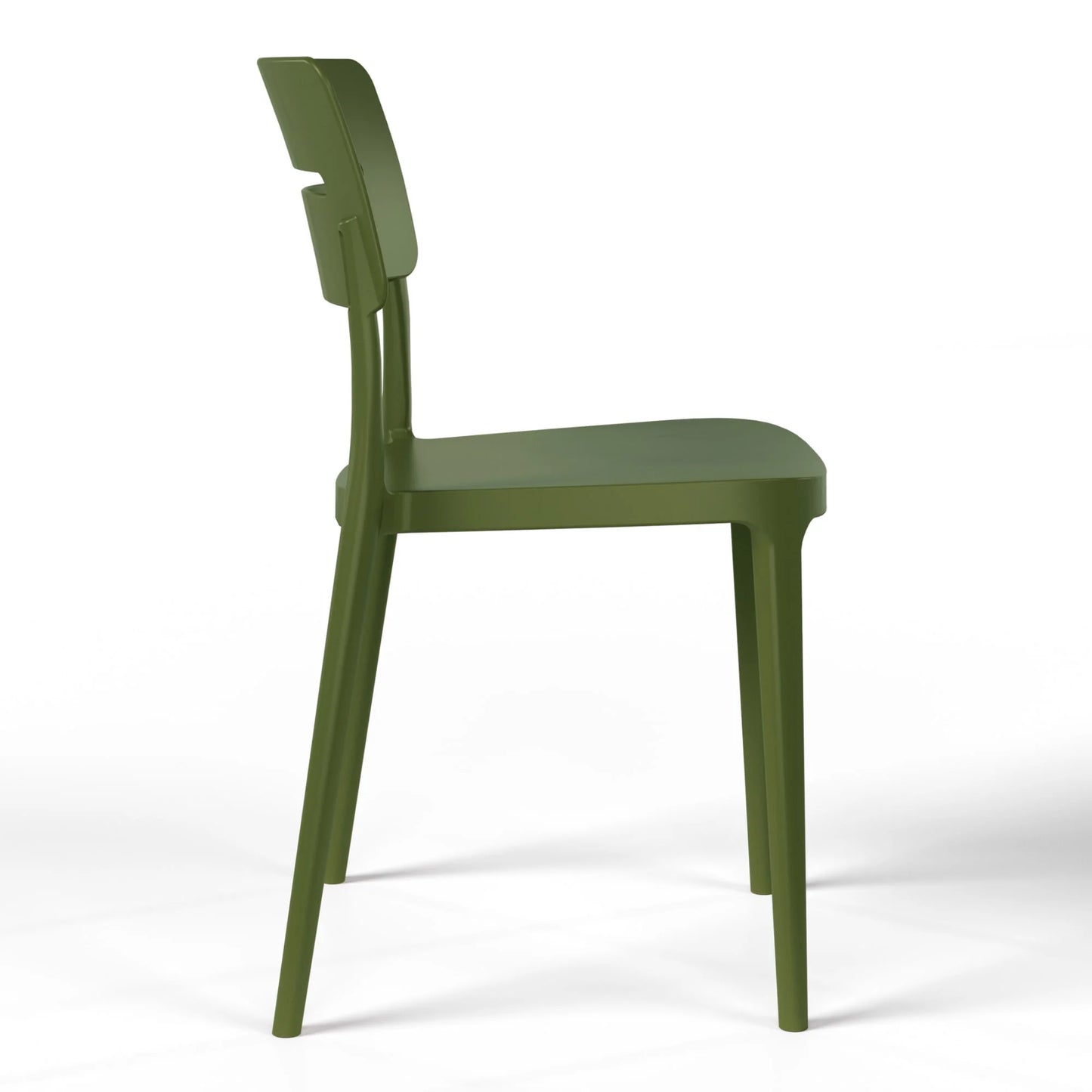WestinTrends Playa 5-Piece Outdoor Metal Frame Dining Table Patio Set with Stackable Patio Dining Chairs, Olive Green
