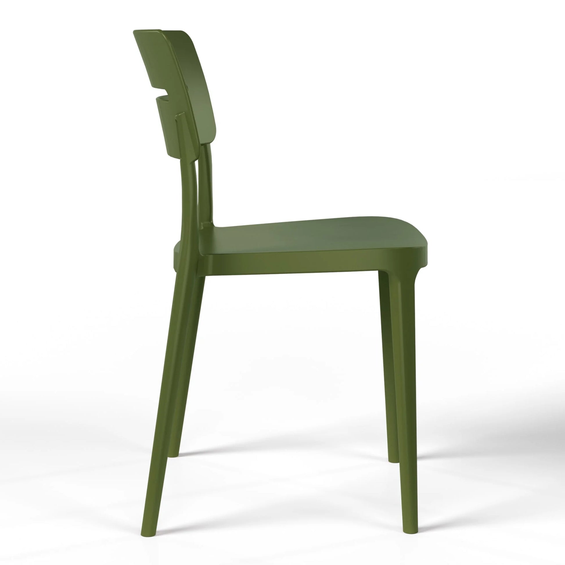 WestinTrends Playa 5-Piece Outdoor Metal Frame Dining Table Patio Set with Stackable Patio Dining Chairs, Olive Green