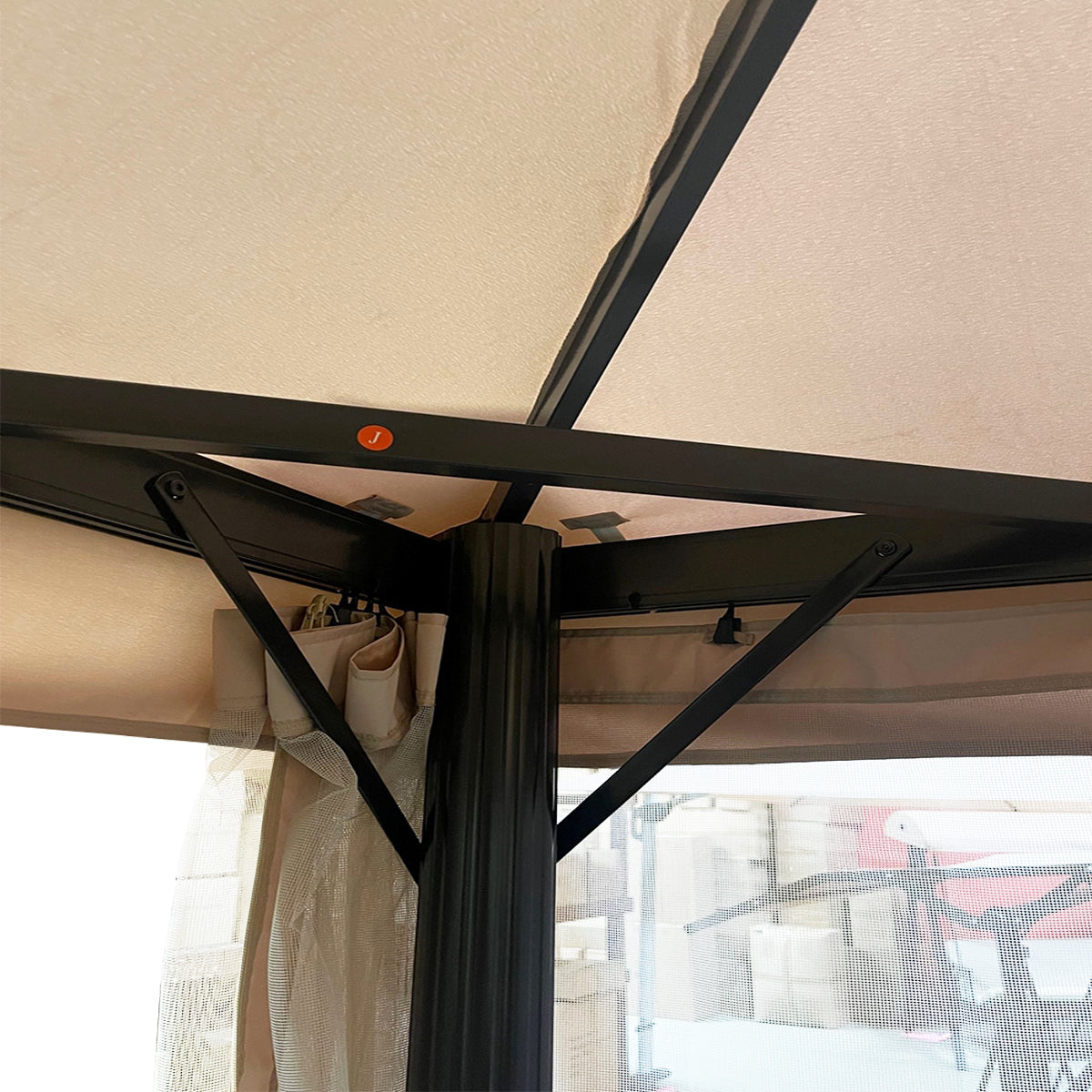 Garden Winds Replacement Canopy Top Cover Compatible with The Grand Patio 10x13 Gazebo - Riplock 350 - Slate Gray