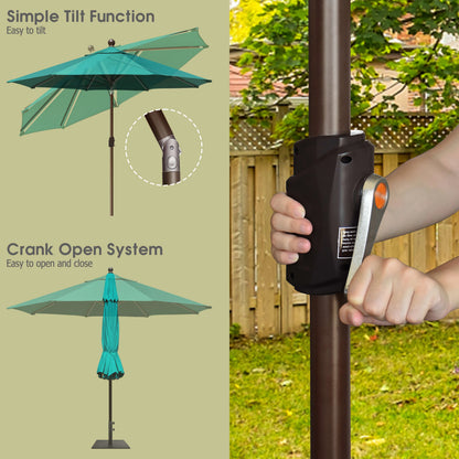 EliteShade 9Ft Market Umbrella Patio Outdoor Table UmbrellaTeal