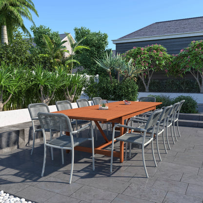 Amazonia Curry 2pc or 4pc Aluminum & Rope Outdoor Patio Dining Chairs Grey