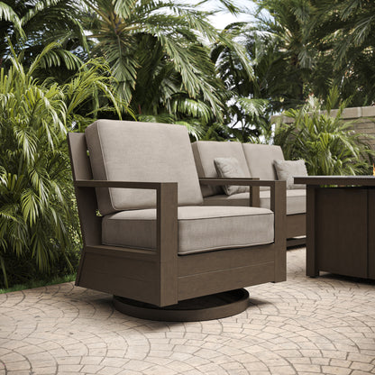 Agio Marlow 5-piece Outdoor Patio Fire Seating Set