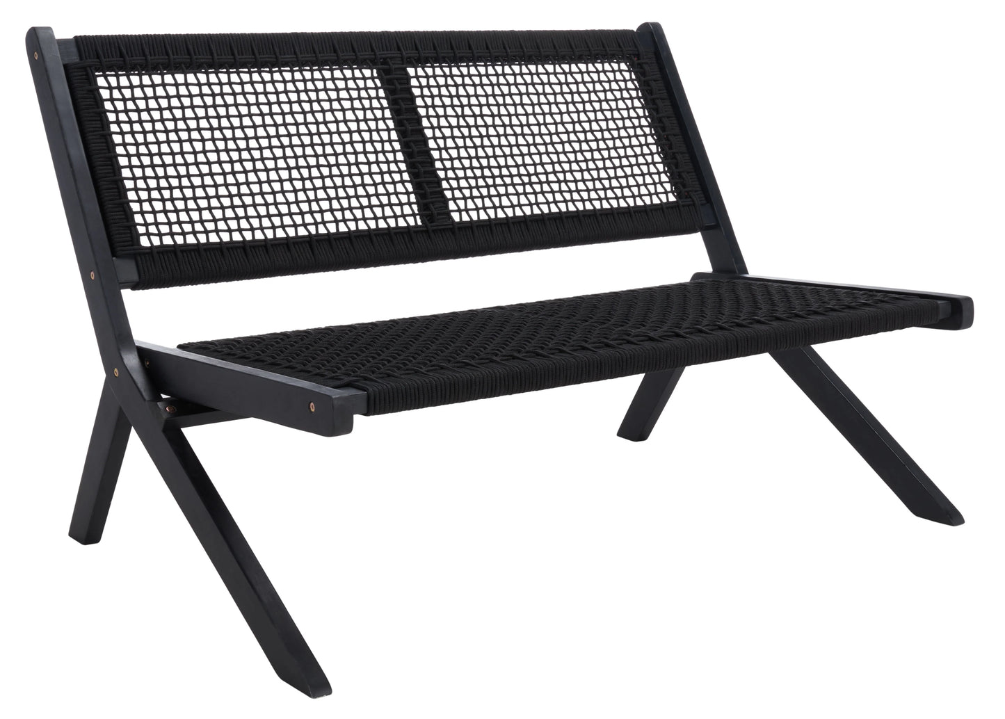 SAFAVIEH Kobina Outdoor Patio, Bench, Black